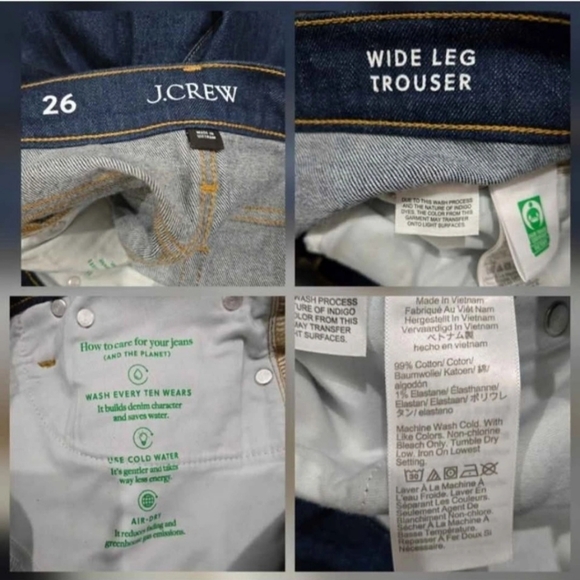J. Crew High-Rise Wide-Leg Trouser Jeans Size 26 - Picture 9 of 9